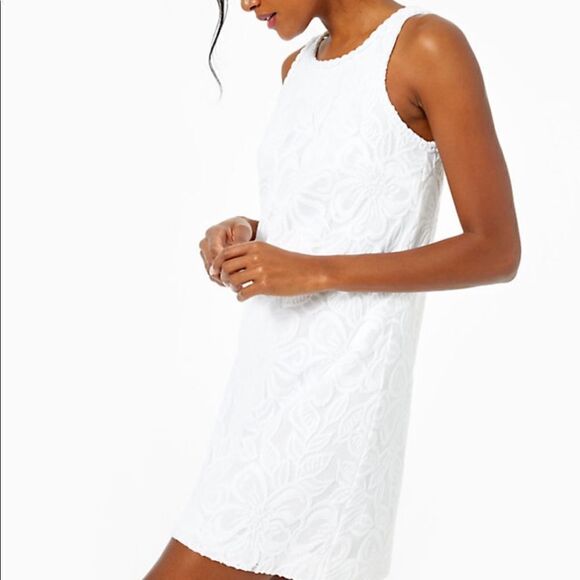 Lilly Pulitzer Marquette Shift Dress in Resort White Wildflower S - Picture 12 of 12